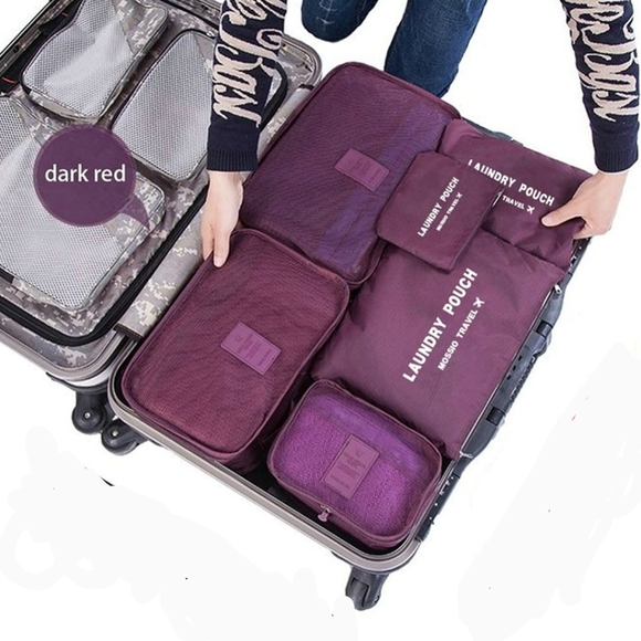 Unlisted Handbags - 7 Set Packing Cubes with Shoe Bag - Compression Tr